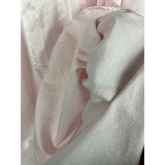 80s Pink Satin Lace Embroiderd Cotton Lined Night Sleep Shirt Large Jodie Arden - Picture 4 of 9